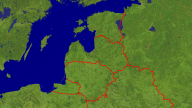 Baltische Staaten Satellit + Grenzen 800x450